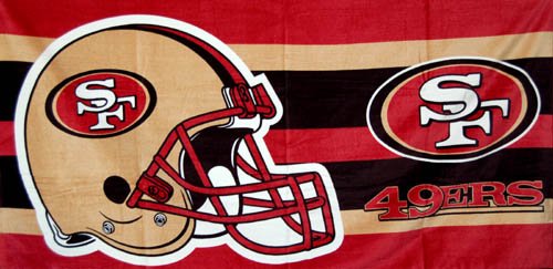San Francisco 49ers Flag Style NFL Fiber Reactive Pool/Beach/Bath Towel