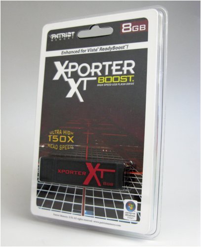 PATRIOT X-Porter BOOST 8GB USB2.0�A�u���X�^�[�p�b�P�[�W�EReady Boost�Ή��E5�N�ۏ� PEF8GUSB
