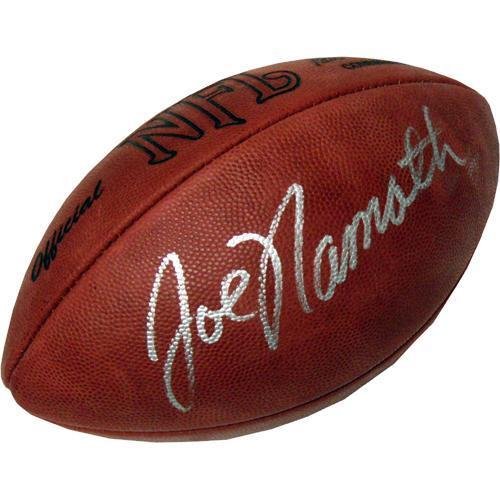 JOE NAMATH SIGNED AUTOGRAPHED DUKE OFFICIAL NFL FOOTBALL NEW YORK JETS W/ HOLOGRAM + COA