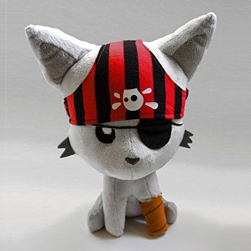 8" Pirate Kitty Plush Doll Grey