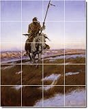 IMAGE OF Charles Russell Indians Custom Tile Mural 12 | 48x60 using (20) 12x12 tiles