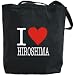 Canvas Tote Bag Black " Love Classic Hiroshima " Japan City