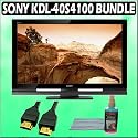 Sony Bravia S-Series KDL-40S4100 40-inch 1080P LCD HDTV and Accessory Outfit Outfit With 3 Year Extended Warranty! - Sony AKDL40S4100K1