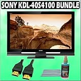 Sony Bravia S-Series KDL-40S4100 40-inch 1080p LCD HDTV & Accessory Kit Bundle with 3 Year Extended 