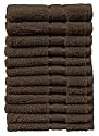 Encore 12-Piece Washcloth Towel Set, Espresso