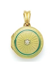 Victor Mayer 18K Gold Diamond Locket - 1 Inch Wide x 1 1/4 Inches Tall