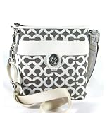 NEW AUTHENTIC COACH PEYTON OP ART SIGNATURE SWING PACK 43466 (Espresso/Parchment)