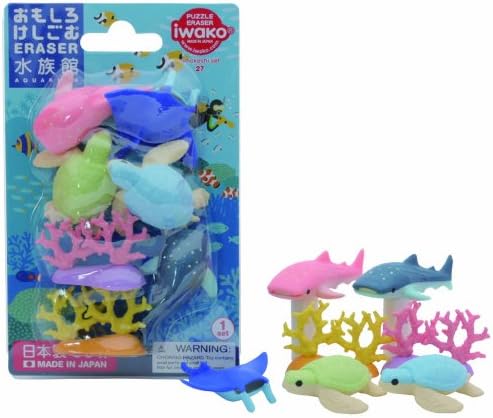 Iwako SCERBRI031 Aquarium Eraser, Pack of 10