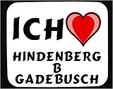 Mauspad mit Ich liebe Hindenberg b Gadebusch Dekoration