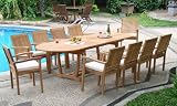 New 11 Pc Luxurious Grade-A Teak Dining Set -117