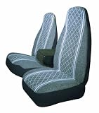 Allison 65-1917GRY Gray Diamond Back 60/40 Split Truck Seat Cover - Pack of 1