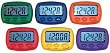 Pedometer - Set - Economy Colored Pedometers, Set of 6 (1 ea. Color) - Timing Aids