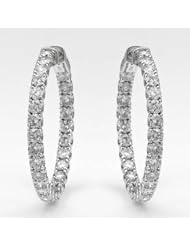 CleverEves 6.67.ctw I1-I2 Color G-H Diamonds 14K Gold Earrings