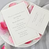 Pearl Border Ivory Wedding Invitation Kit - pack of 100