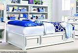 IMAGE OF Lea Furniture - Lea Youth Furniture Lea Elite Reflections Platform Storage Bed with Option to add Bookcase (Aspen White)