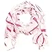 Falari Women's Pink Ribbon Breast Cancer Symbol Scarf