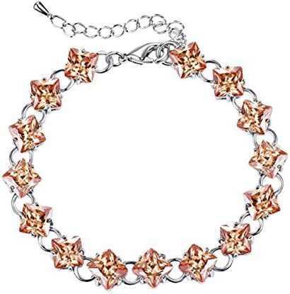 Women Elegant Indent Fashoin Jewelry Multicolored CubicZirconia Stones Bracelets