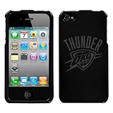 iPhone 4 4S Oklahoma City Thunder Black Etched Snap on Hard Cover