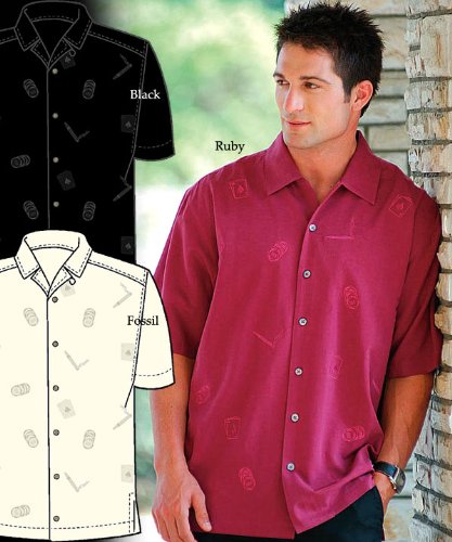 Aureus Embroidered Silk Camp - A326