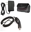 Car Auto Plug-in Charger + Home Travel Wall AC DC Charger + Leather Cover Case Pouch with Belt Clip for ATT Samsung Infuse 4G - Sprint Motorola Photon 4G - Samsung Galaxy S 2 - Samsung Epic 4G Touch D710 - Verizon Motorola DROID BIONIC XT875 - Pantech Breakout - T-Mobile Samsung Galaxy S 2 T989 - ATT HTC Vivid - Samsung Focus S i937 - Boost Mobile ZTE Warp - Verizon Motorola Droid Razr - Cell Phone - BestCellBuy Brand