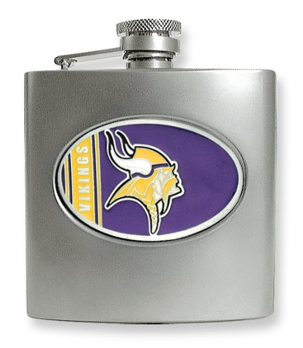 Minnesota Vikings Stainless Steel Hip Flask