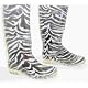 Generic 27636909 Womens' black & white zebra fashion wellington boots BNIB