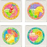 Retro Drinks Asst. Coaster Set Of 4