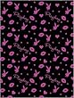 Playboy Merchandise - Fleece Blanket (Bunnies, Hearts & Kisses) (Size: 59" x 79")