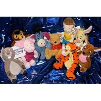 Winnie the Pooh Set of Nine 8 Plush Character Beanies