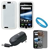 Clear Rubberized Protective Gel Silicone Skin Cover Case for AT&T New Motor ....