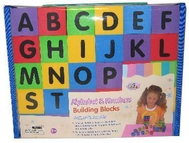 Verdes 30 Pcs Alphabet & Numbers Foam Blocks