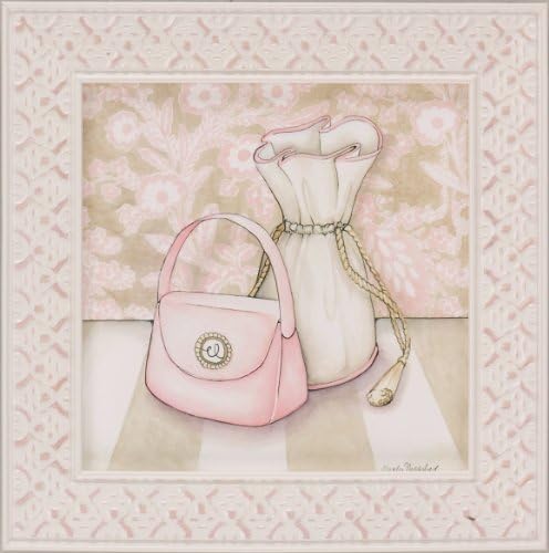 Green Frog Art Posh Powder Room Series Framed Art, Purse