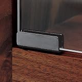 Glass Door Pivot Hinge, Satin Black, Pair