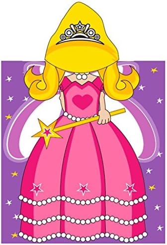 iSinotex Little Girls' Kids Magic Princess 100% Cotton Hooded Beach Bath Poncho Towel