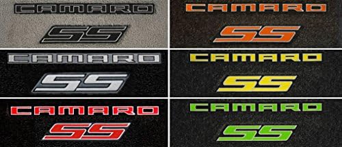 Lloyd Mats Velourtex 2010-2011-2012-2013-2014-2015 4pc Camaro Floor Mats with Camaro Lettering and SS Logo (Black)