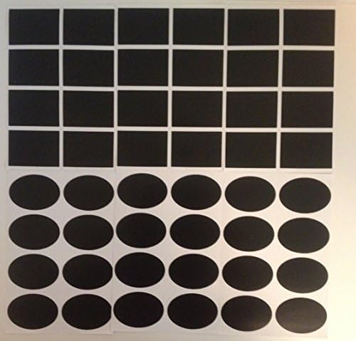 48 Premium Decrotive Chalkboard Labels / Chalkboard Sticker in Oval and Rectangle Fantastic for Labeling Jars