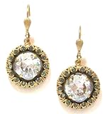 51Xae FBPSL. SL160  Catherine Popesco 14K Gold Plated Shade and Black Diamond Swarovski Crystals Drop Earrings