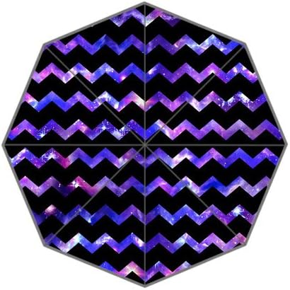 Hot Sale Fashion Gorgeous Chevron 3 Folding Umbrella Sunny and Rainy Sunscreen Umbrellas