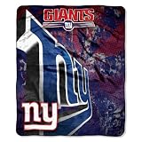 NFL New York Giants 50-Inch-by-60-Inch Micro Raschel Plush Throw "Grunge" Design