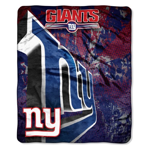 NFL New York Giants 50-Inch-by-60-Inch Micro Raschel Plush Throw 
