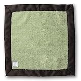 SwaddleDesigns Baby Lovie- Fuzzy Lime with Chocolate Brown Satin