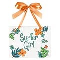 Jamie's Painting & Design Surfer Girl Plaque