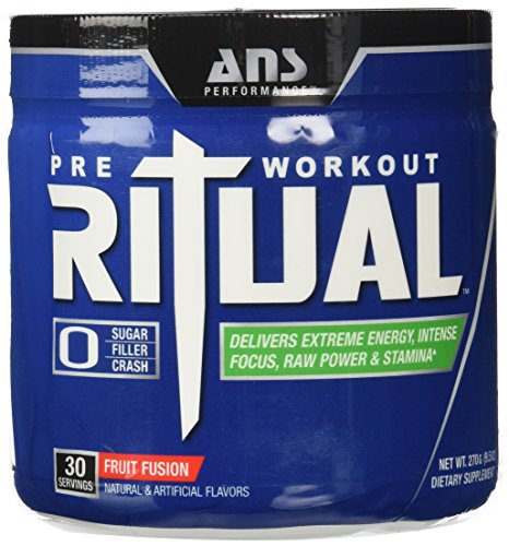 ANS Performance Ritual Pre-Workout, Delivers Extreme Energy with Intense Focus and Raw Power, Sugar-Free Fruit Fusion, 270 Gram