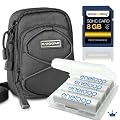 SET f�r Canon Powershot SX150 SX130 SX120 SX110 mit Bundlestar BAXXTAR II Tasche + Sanyo Eneloop AA Mignon Accu Batterien "neueste Generation / Kr�nchen HR-3UTGA" mit Accusafe (1900 mAh, 1,2 Volt) 4 St�ck + Speicherkarte SDHC 8GB Class 6
