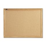 Quartet Cork Bulletin Boards, 18 x 24 Inches, Oak Finish Frame (301)