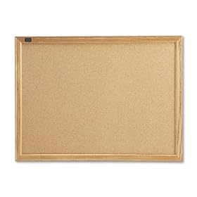 Quartet Cork Bulletin Boards, 18 x 24 Inches, Oak Finish Frame (301)