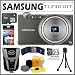 Samsung TL240 14MP Digital Camera with 31mm Wide Angle 7x Optical Zoom Lens and 3.5-inch Touch Screen in Gray + 4GB Accessory Kit