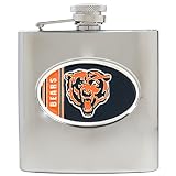Chicago Bears NFL 6oz Matte Stainless Steel Hip Flask (NFLBE)