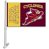 NCAA Iowa State Cyclones Car Flag with Free Wall Brackett