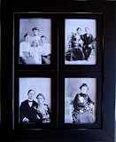Window Pane Collage Frame, 8x10 Openings, Black Distressed